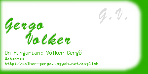 gergo volker business card
