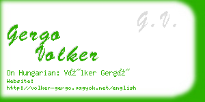 gergo volker business card